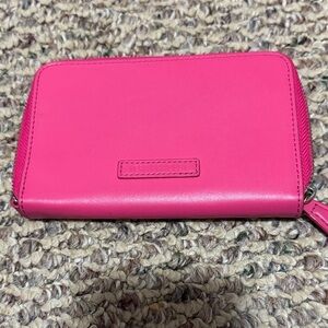 Vera Bradley Vibrant Pink Leather Wallet